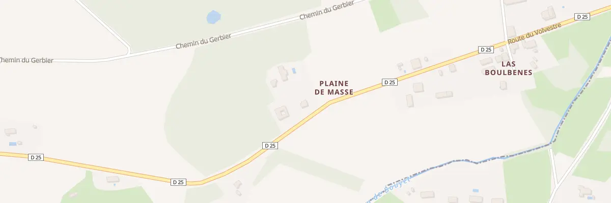 Plan du 1 Plaine de Masse à Castagnac