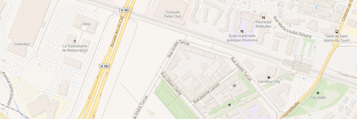 Plan du 9 Rue André Turcat à Toulouse