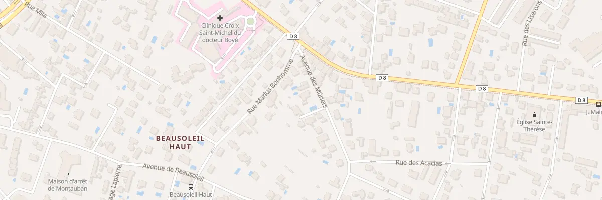 Plan du 8 Av des Muriers à Montauban