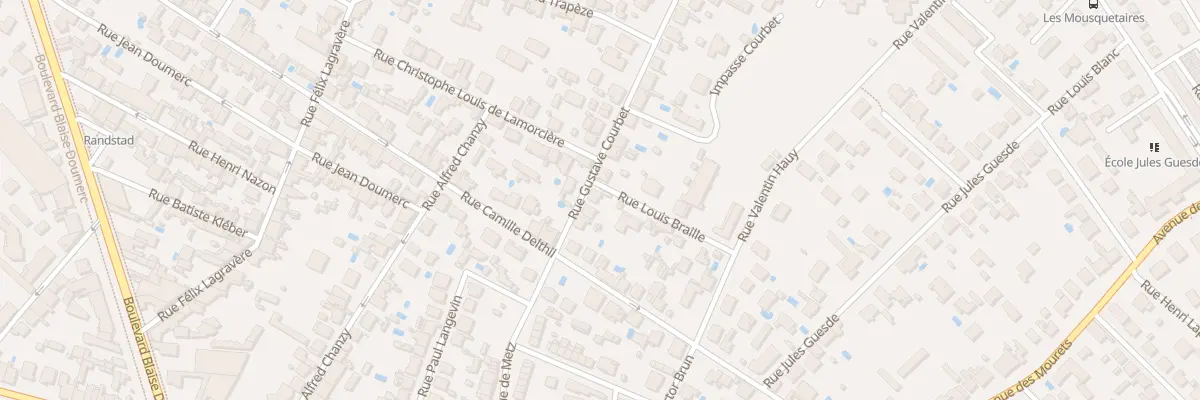 Plan du 8 Rue Courbet à Montauban