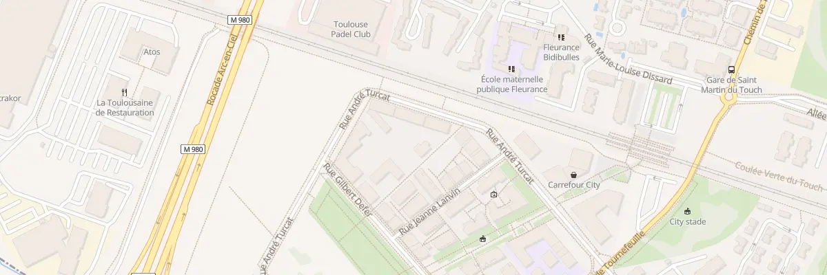 Plan du 5 Rue André Turcat à Toulouse
