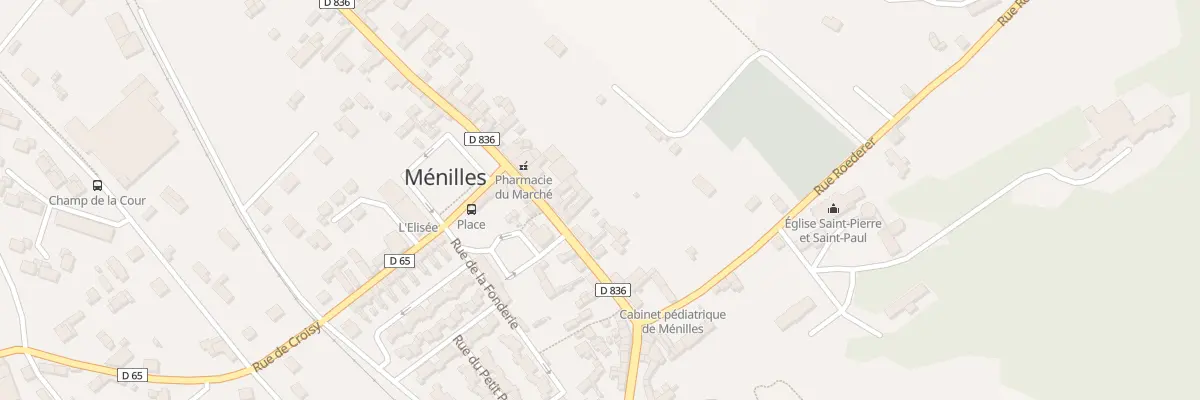 Plan du Village à Ménilles