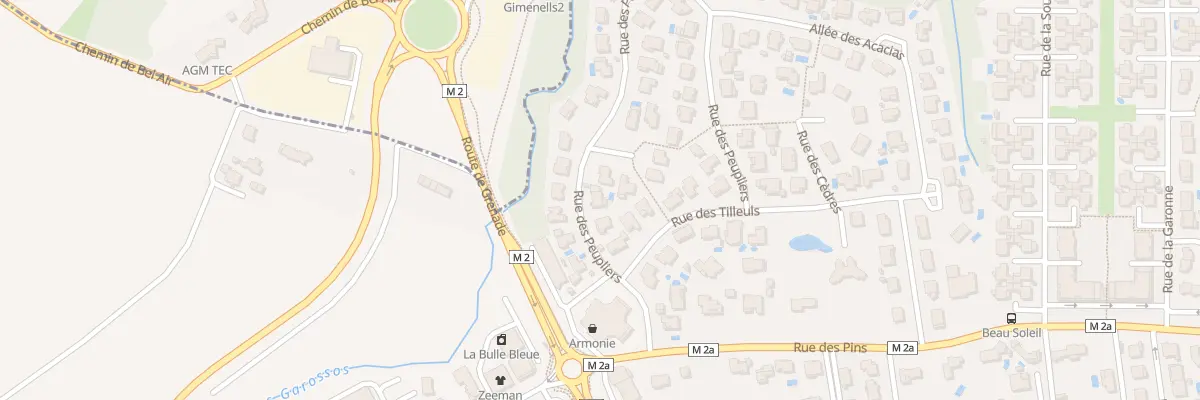 Plan du 12 Rue des Peupliers à Beauzelle