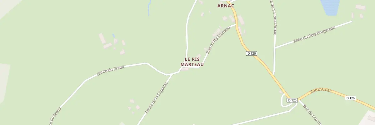 Plan du 8 Rue du Ris Marteau à Arnac-Pompadour