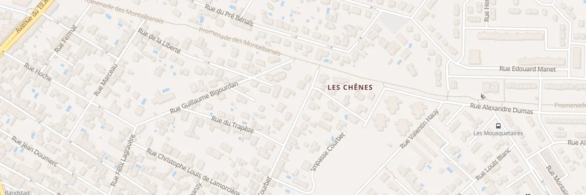 Plan du 23 Rue Courbet à Montauban