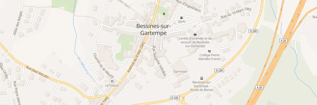 Plan du 11 Rue Suzanne Valadon à Bessines-sur-Gartempe