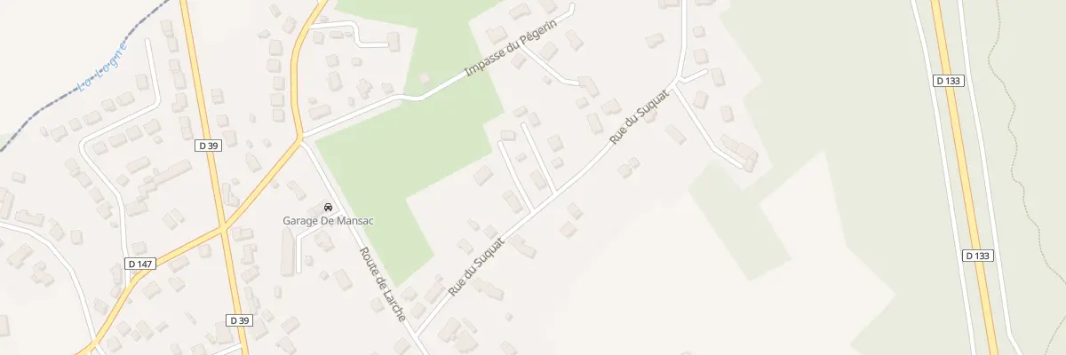 Plan du 9 Rue Du Suquat à Mansac