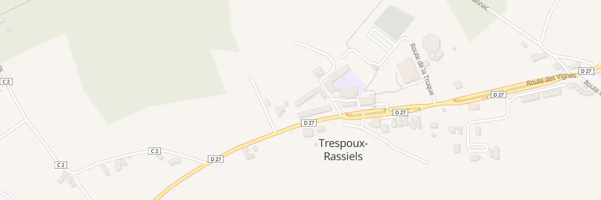 Plan du 25A Peyros Quillados à Trespoux-Rassiels