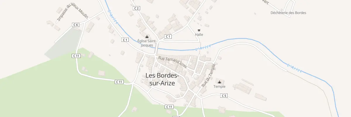 Plan du 13 Rue Fernand Icres aux Bordes-sur-Arize