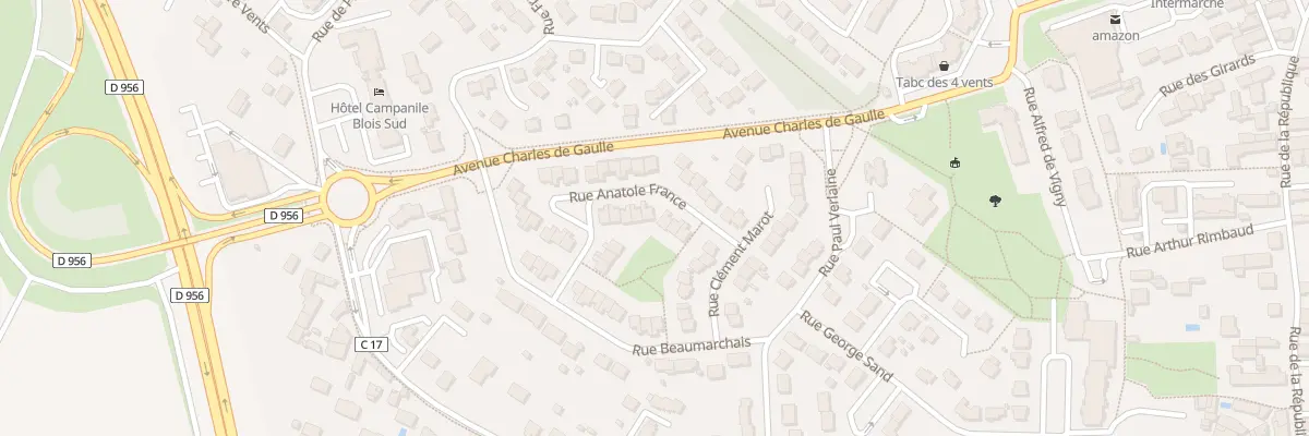 Plan du 18 Rue Anatole France à Vineuil