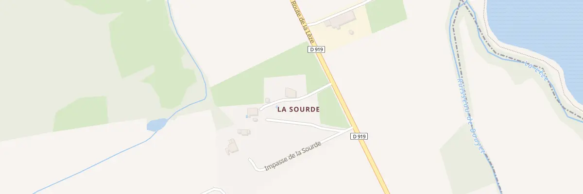 Plan du 91 La Sourde à Castagnac