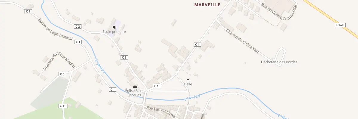 Plan du 1 All de Marveille aux Bordes-sur-Arize