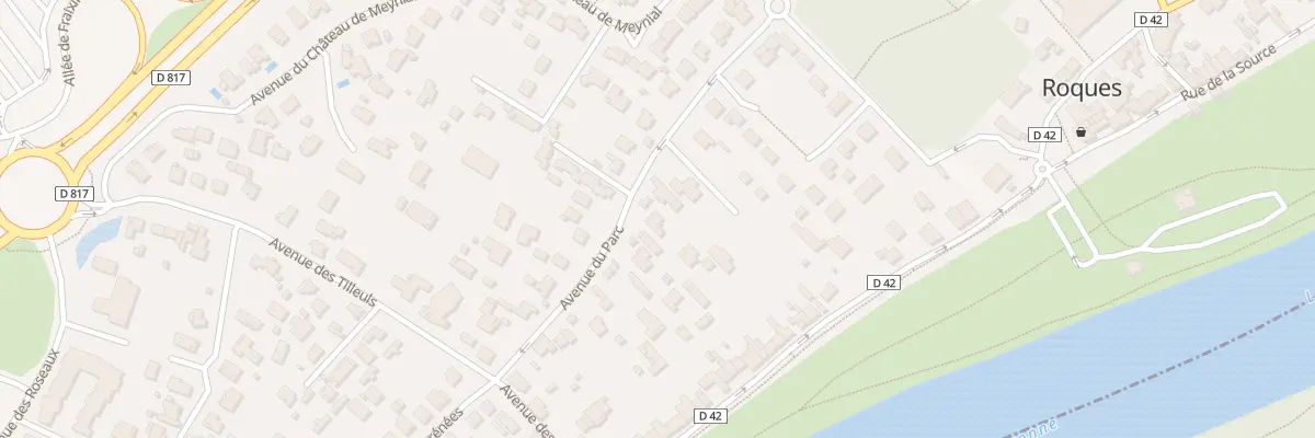 Plan du 25 Av du Parc à Roques
