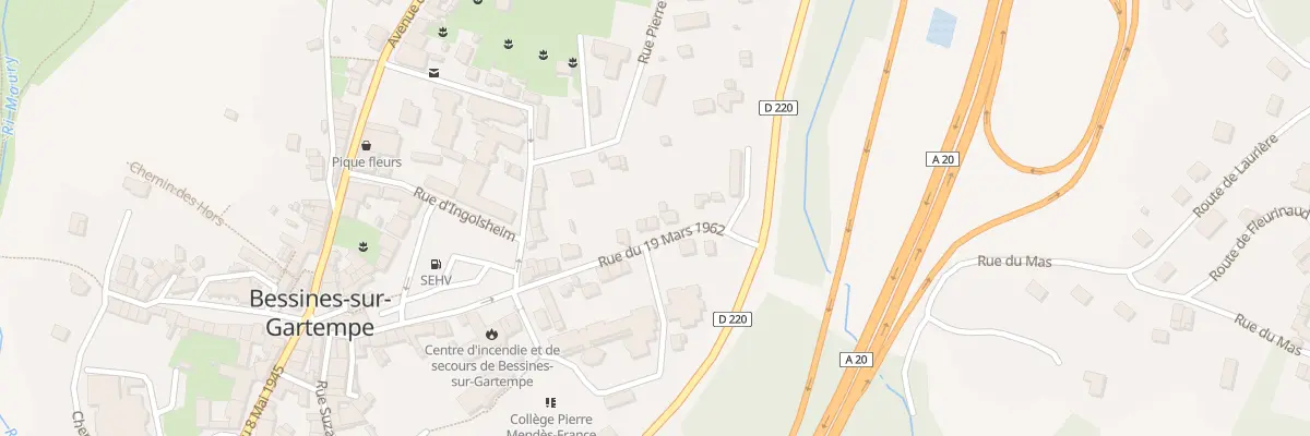 Plan du 6 Rue du 19 Mars 1962 à Bessines-sur-Gartempe
