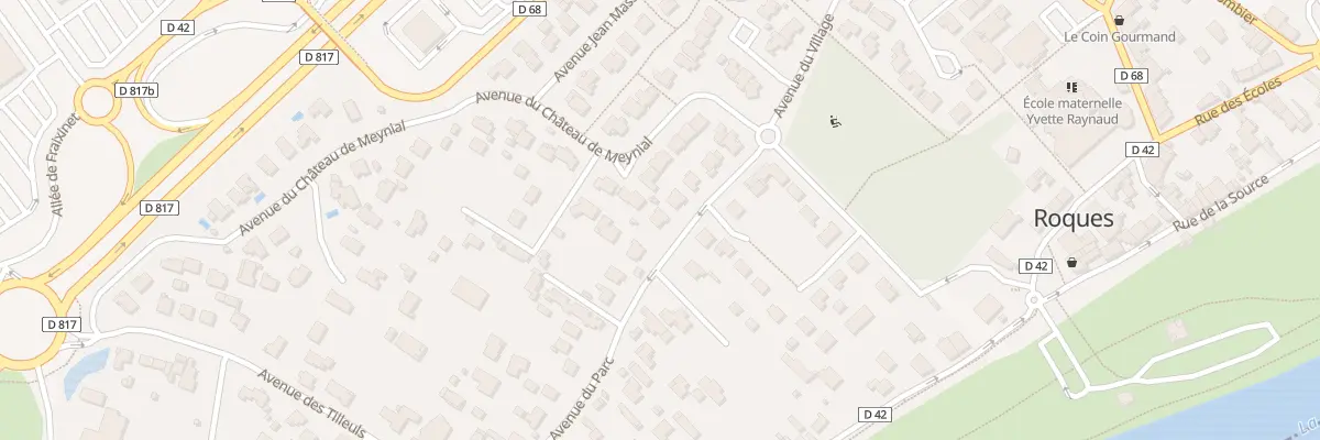 Plan du 16 Av du Parc à Roques
