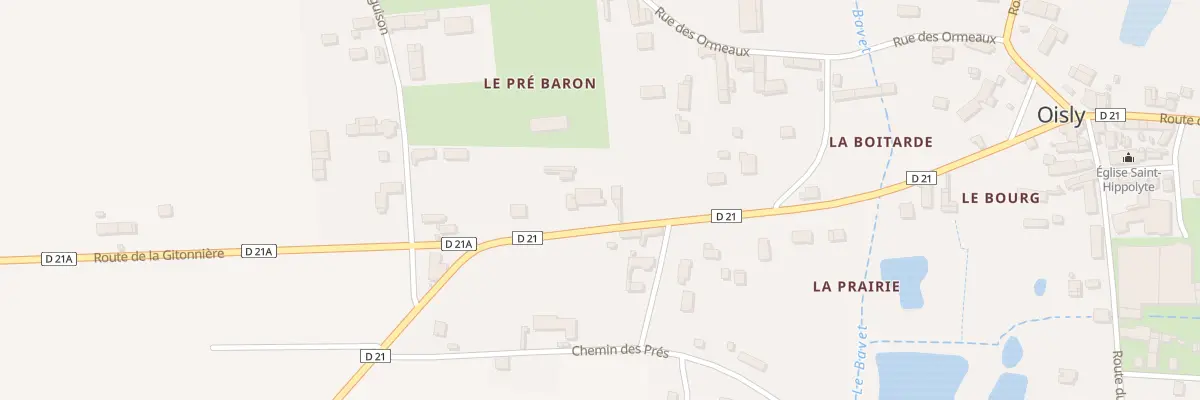 Plan du 28 Rte de Monthou à Oisly