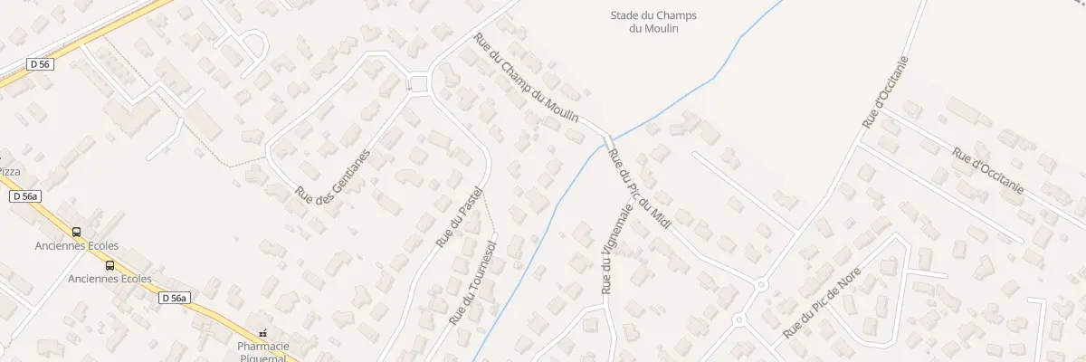 Plan du 52 Rue du Champ du Moulin à Roquettes