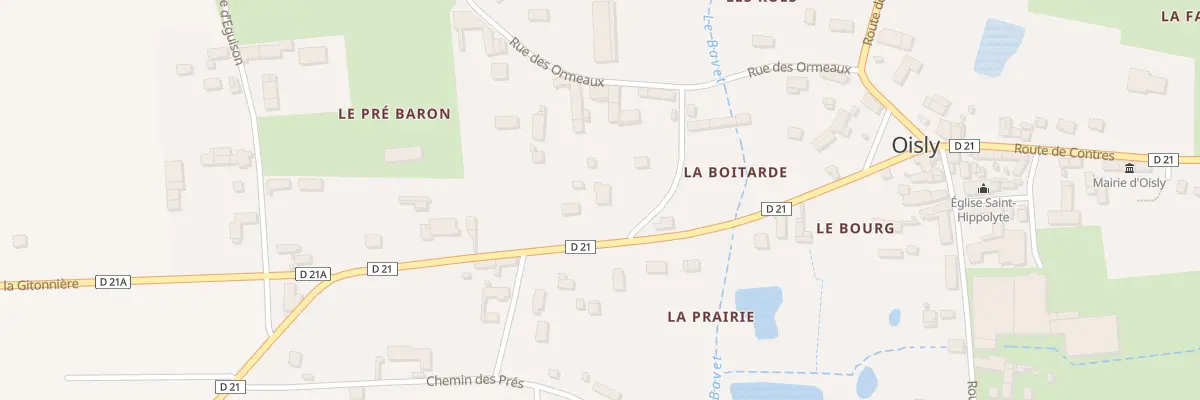 Plan du 14 Rte de Monthou à Oisly