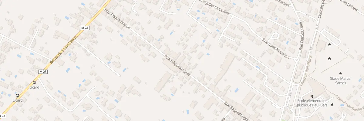 Plan du 92 Rue Reguelongue à Toulouse