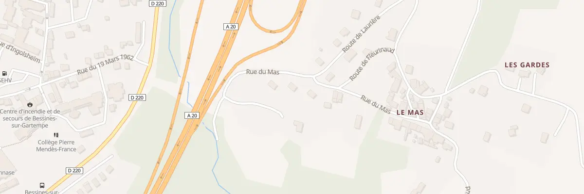 Plan du 8 Rue du Mas à Bessines-sur-Gartempe
