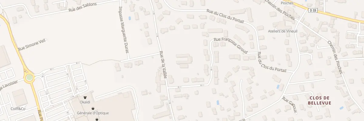 Plan du 13 Rue de la Vallée à Vineuil