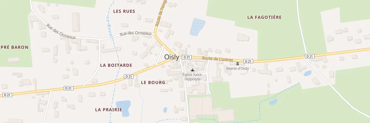 Plan du 2 Rte de Contres à Oisly