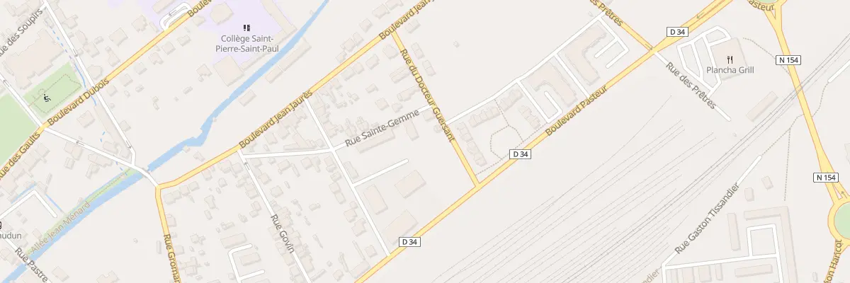 Plan du 8 Rue du Docteur Guersant à Dreux