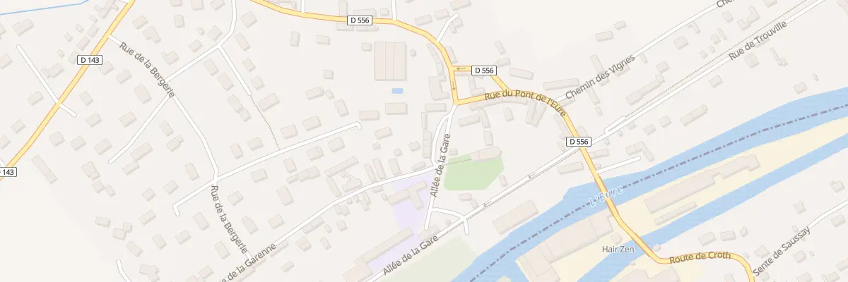 Plan du 8 All de la Gare à Croth