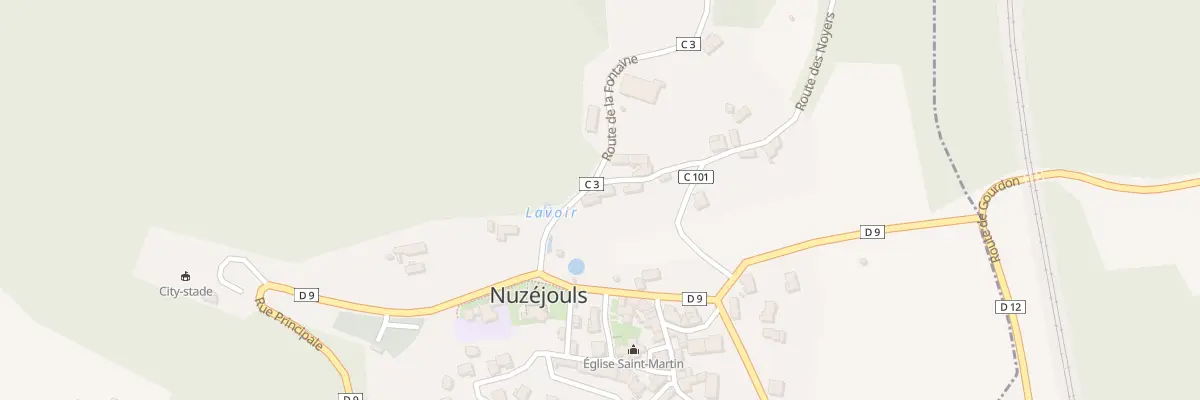 Plan du 8 Rte de la Fontaine à Nuzéjouls