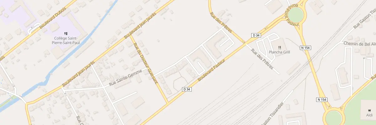 Plan du 2 Rue du Cdt Blondel à Dreux