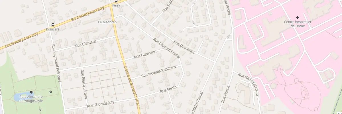 Plan du 14 Rue Léopold Poirier à Dreux