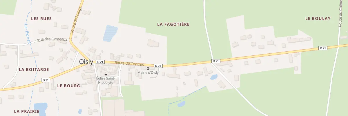 Plan du 15 Rte de Contres à Oisly