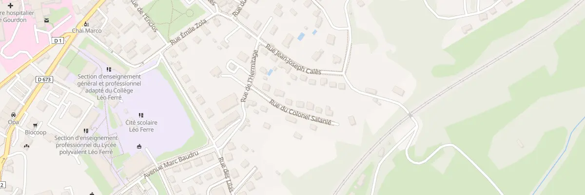 Plan du 5 Rue Colonel Salanie à Gourdon