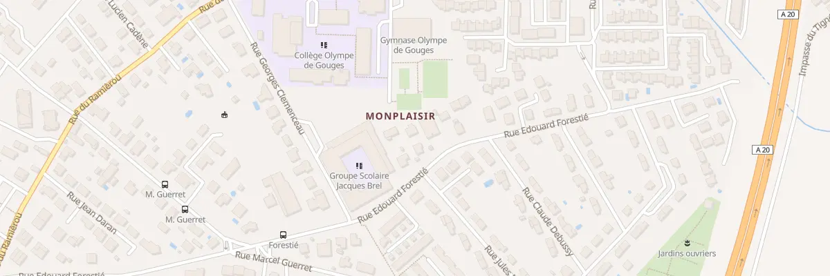 Plan du 1185 Rue Édouard Forestie à Montauban