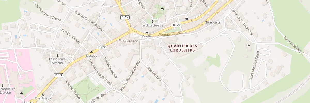 Plan du 5044F Qrt des Cordeliers à Gourdon