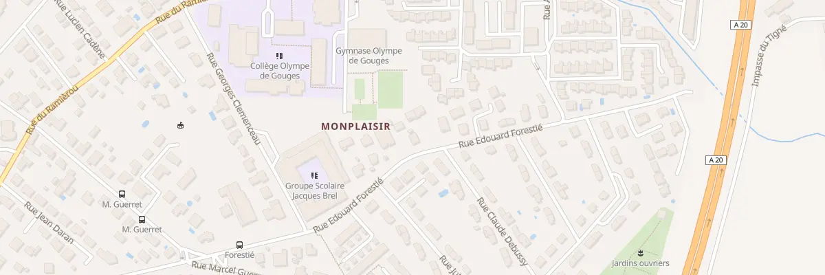 Plan du 1249 Rue Édouard Forestie à Montauban