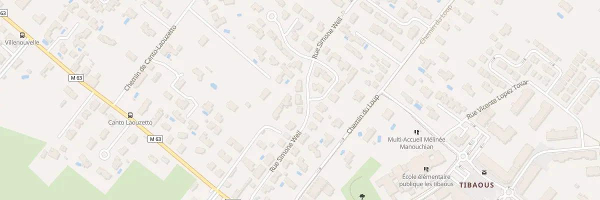 Plan du 17 Rue Simone Weil à Toulouse