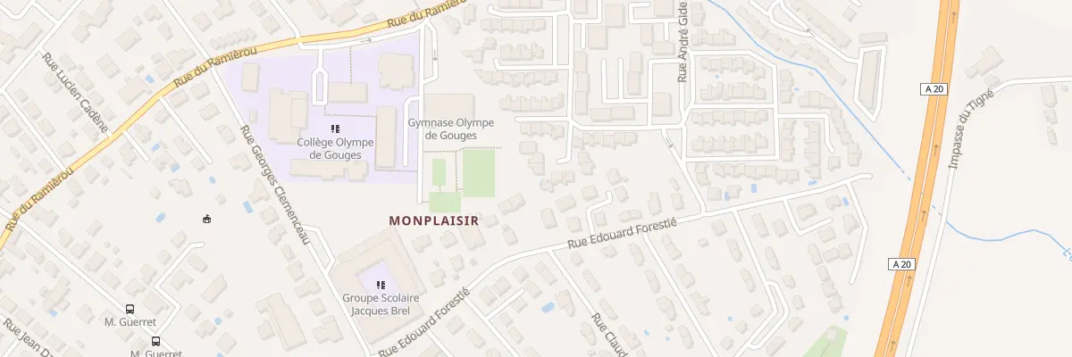 Plan du 25 Rue Roger Martin du Gard à Montauban