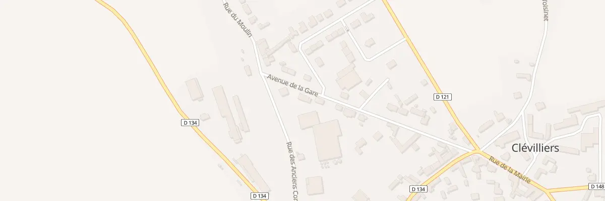 Plan du 17 Av de la Gare à Clévilliers
