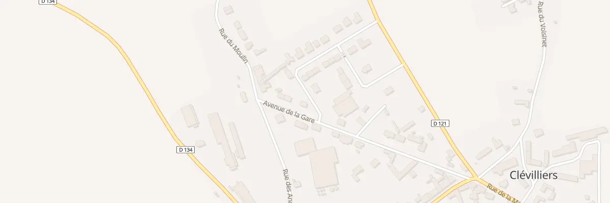 Plan du 16 Av de la Gare à Clévilliers