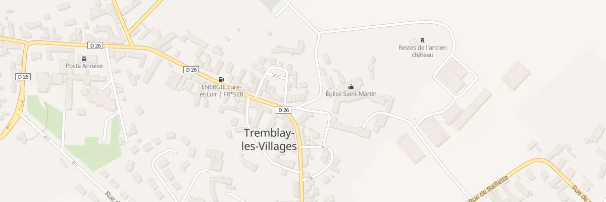 Plan du 1 Pl de l’Eglise Tremblay à Tremblay-les-Villages