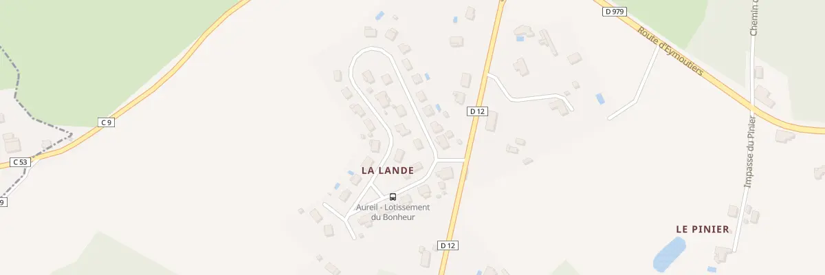 Plan du 1 Rue de la Lande à Aureil