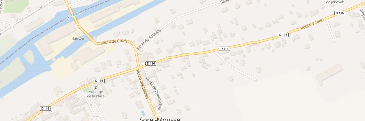 Plan du 16 Rte d’Anet à Sorel-Moussel