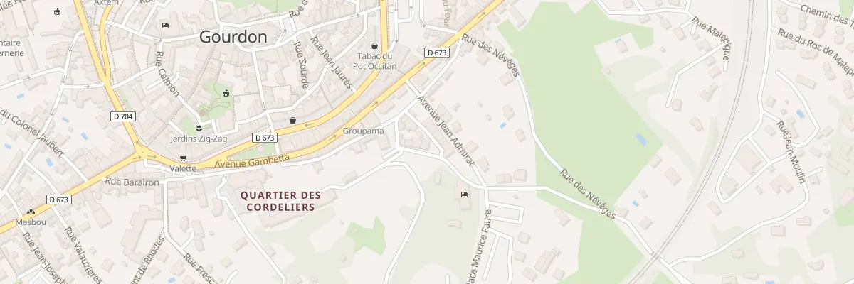 Plan du 9 Rue Antoinette Buffière à Gourdon