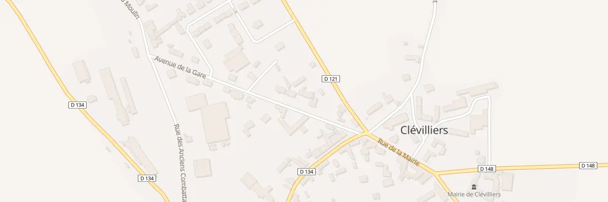 Plan du 6 Av de la Gare à Clévilliers