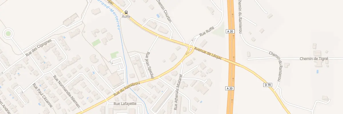 Plan du 1039 Rue du Ramiérou à Montauban