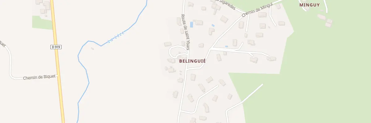 Plan du 24 Belingue à Sainte-Suzanne