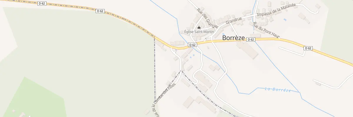 Plan du Bourg à Borrèze