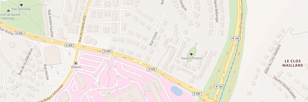 Plan du 8 Rue Corot à Dreux