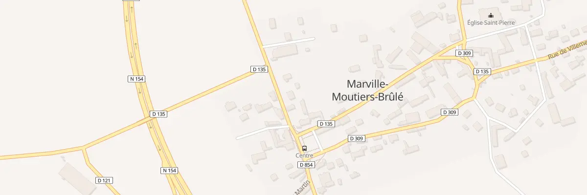 Plan du 13 Rte Nationale à Marville-Moutiers-Brûlé